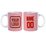 Custom Light Pink Orange Red Mug