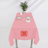 Custom Light Pink Coral Red Square Table Cloth