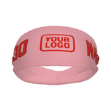 Custom Light Pink Orange Red Sports headband