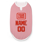 Custom Light Pink Orange Red Pet Vest