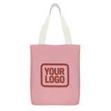 Custom Light Pink Orange Red Canvas Tote Bag
