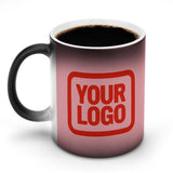 Custom Light Pink Orange Red Magic Mug