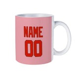 Custom Light Pink Orange Red Mug