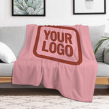 Custom Light Pink Coral Red Blanket