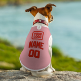 Custom Light Pink Orange Red Pet Vest