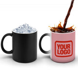 Custom Light Pink Orange Red Magic Mug