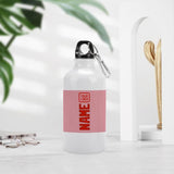Custom Light Pink Orange Red Sports Bottle