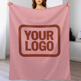 Custom Light Pink Coral Red Blanket