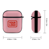 Custom Light Pink Orange Red AirPods Case