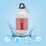 Custom Light Pink Orange Red Sports Bottle