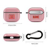 Custom Light Pink Orange Red AirPods Case (3rd Generation)