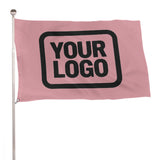 Custom Light Pink Black Flag