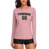 Custom Light Pink Olive Women's Long-Sleeve Shirt