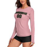 Custom Light Pink Olive Women's Long-Sleeve Shirt