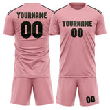 Custom Light Pink Olive Soccer Jersey