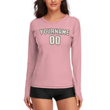 Custom Light Pink Cream Women's Long-Sleeve Shirt