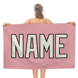 Custom Light Pink Cream Beach Towel