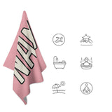 Custom Light Pink Cream Beach Towel