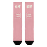 Custom Light Pink Cream Knee-High Sock