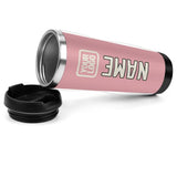 Custom Light Pink Cream Stainless Steel Water Cup