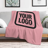 Custom Light Pink Black Blanket