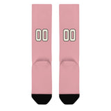 Custom Light Pink Cream Knee-High Sock