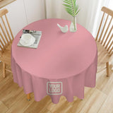 Custom Light Pink Cream Round Table Cloth