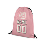 Custom Light Pink Cream Drawstring Bag