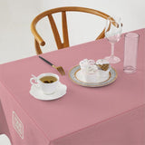 Custom Light Pink Black Square Table Cloth
