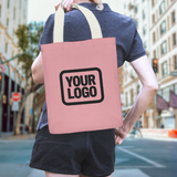 Custom Light Pink Cream Canvas Tote Bag
