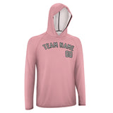 Custom Light Pink Gray UV-Hoodie