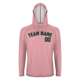 Custom Light Pink Green UV-Hoodie