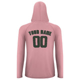 Custom Light Pink Dark Green UV-Hoodie