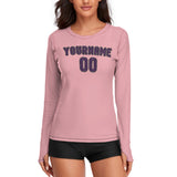 Custom Light Pink Purple Women's Long-Sleeve Shirt