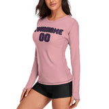 Custom Light Pink Purple Women's Long-Sleeve Shirt