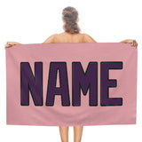 Custom Light Pink Purple Beach Towel