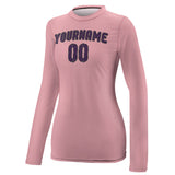 Custom Light Pink Purple Women's Long-Sleeve Shirt