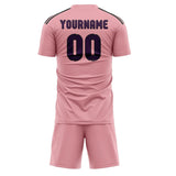 Custom Light Pink Purple Soccer Jersey