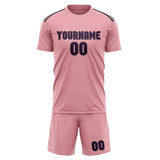 Custom Light Pink Purple Soccer Jersey