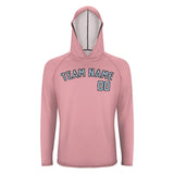 Custom Light Pink Light Blue UV-Hoodie