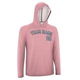 Custom Light Pink Light Blue UV-Hoodie