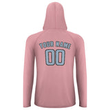 Custom Light Pink Light Blue UV-Hoodie