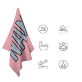 Custom Light Pink Light Blue Beach Towel