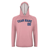 Custom Light Pink Sky Blue UV-Hoodie