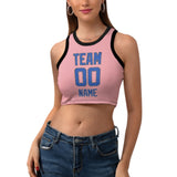 Custom Light Pink Sky Blue Sleeveless Tank Top