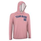 Custom Light Pink Sky Blue UV-Hoodie