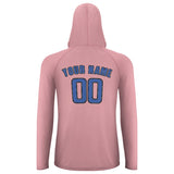 Custom Light Pink Sky Blue UV-Hoodie