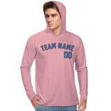 Custom Light Pink Sky Blue UV-Hoodie