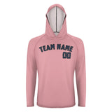 Custom Light Pink Blue UV-Hoodie