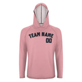 Custom Light Pink Navy UV-Hoodie